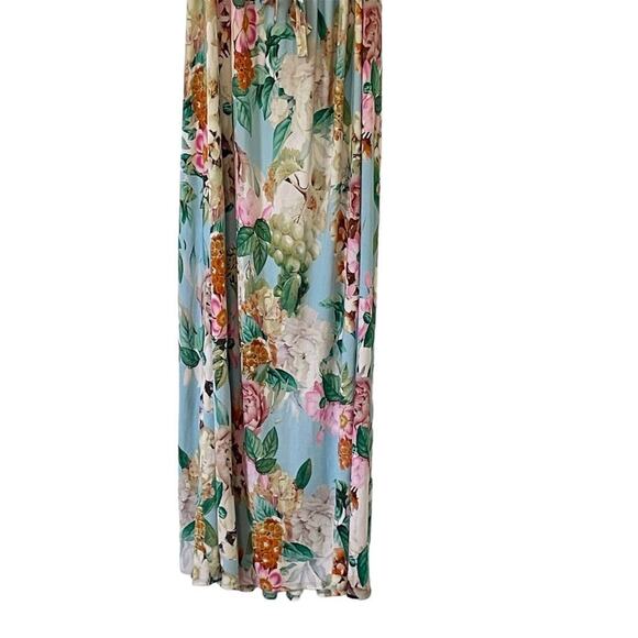 Cara Cara Marion Dress Twisted Open-Back Floral Halter Silk Chiffon Maxi Size XL - Picture 8 of 13